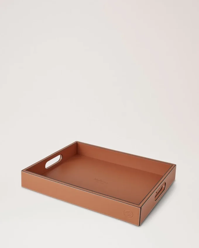 Leather Tray Vintage Oak Calf Leather & Wood Lifestyle Leather Tray Vintage Oak Calf Leather & Wood Lifestyle