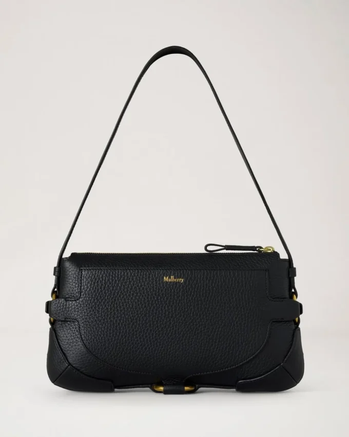 Lennox Shoulder Bag Black Heavy Grain Women