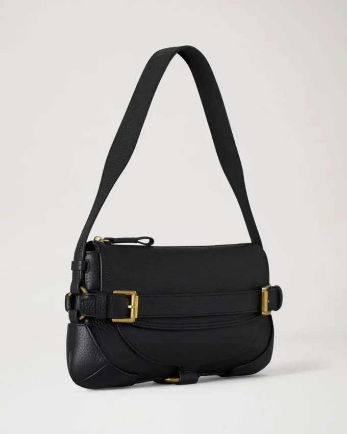 Lennox Shoulder Bag Black Heavy Grain Women