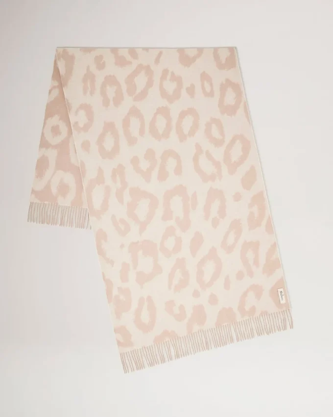 Leopard Merino Wool Scarf Maple & Ecru Merino Wool Leopard Merino Wool Scarf Maple & Ecru Merino Wool