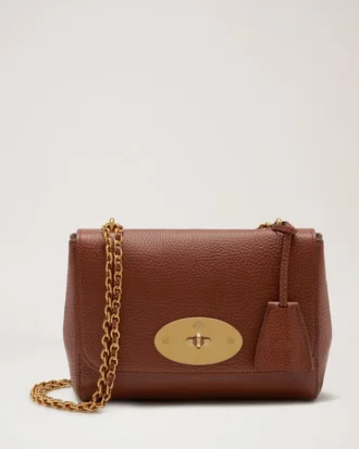 Lily Bag in Oak Small Classic Grain Leather Mulberry