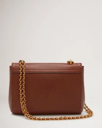 Lily Bag in Oak Small Classic Grain Leather Mulberry
