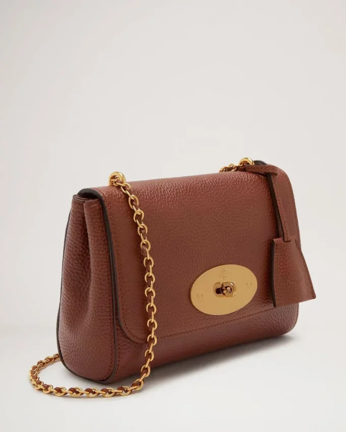 Lily Bag in Oak Small Classic Grain Leather Mulberry