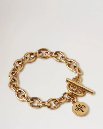 Lily Chain Bracelet Gold Coated Stainless Steel
