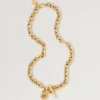 Lily Chain Necklace Gold Plated Stainless Steel Lily Chain Necklace Gold Plated Stainless Steel