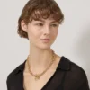 Lily Chain Necklace Gold Plated Stainless Steel Lily Chain Necklace Gold Plated Stainless Steel