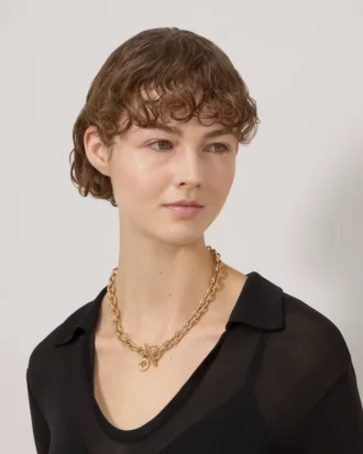 Lily Chain Necklace Gold Plated Stainless Steel