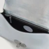 Lily Clutch Silver Iridescent Lizard Embossed Leather