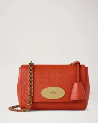 Lily Coral Orange Small Classic Grain Women