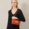 Lily Coral Orange Small Classic Grain Women