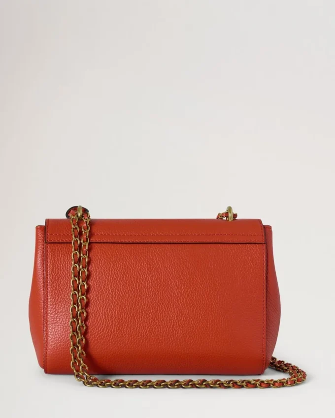 Lily Coral Orange Small Classic Grain Women