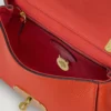 Lily Coral Orange Small Classic Grain Women
