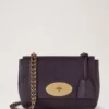 Lily Deep Aubergine Small Classic Grain Women