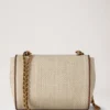 Lily Ecru & Bright Oak Raffia & Leather Trim Women