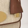 Lily Ecru & Bright Oak Raffia & Leather Trim Women