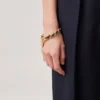 Lily Leather Chain Bracelet Small Mulberry Green Leather & Metal Lily Leather Chain Bracelet Small Mulberry Green Leather & Metal