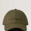 Logo Embroidered Baseball Cap Linen Green Cotton Logo Embroidered Baseball Cap Linen Green Cotton