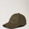 Logo Embroidered Baseball Cap Linen Green Cotton Logo Embroidered Baseball Cap Linen Green Cotton