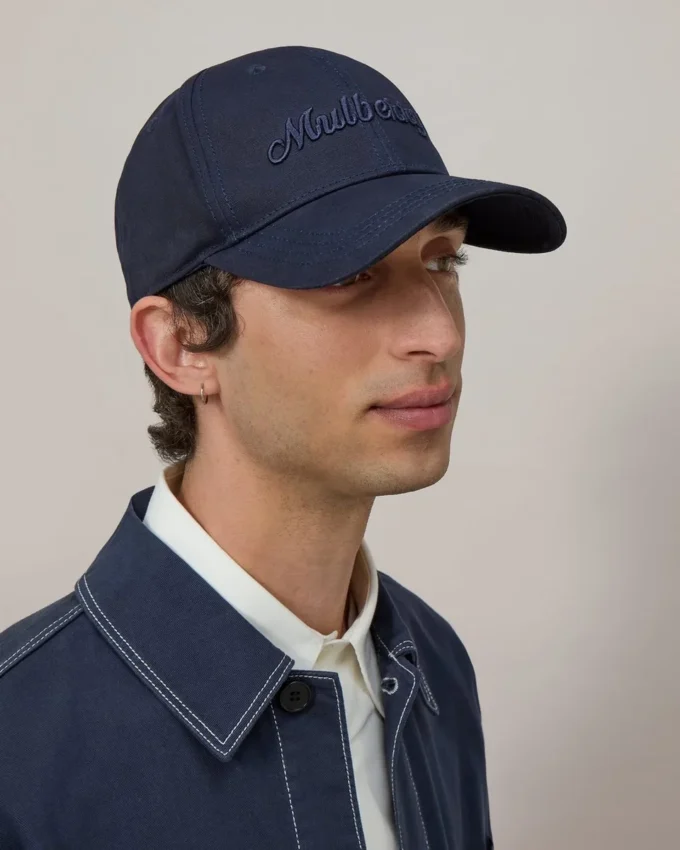 Logo Embroidered Baseball Cap Night Sky Cotton Hats & Gloves Logo Embroidered Baseball Cap Night Sky Cotton Hats & Gloves