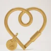 Looped Heart Keyring Gold Zinc Women Looped Heart Keyring Gold Zinc Women