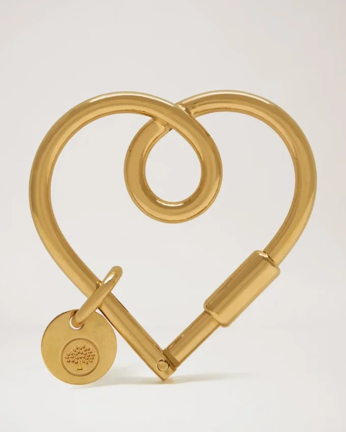 Looped Heart Keyring Gold Zinc Women Looped Heart Keyring Gold Zinc Women