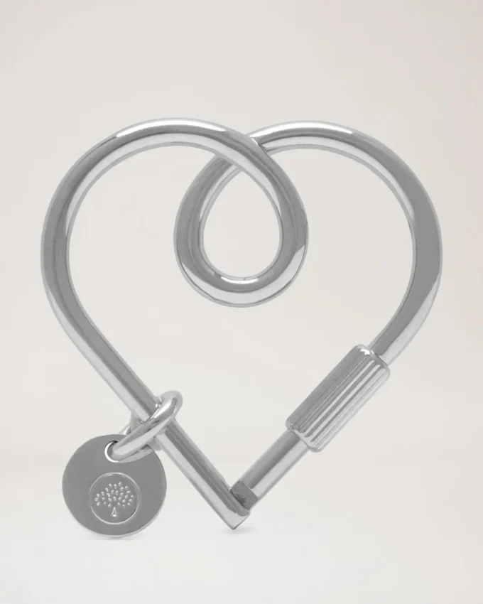 Looped Heart Keyring Silver Zinc Women Looped Heart Keyring Silver Zinc Women