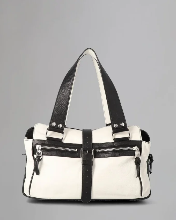 Mabel Pre-Loved White & Black Light Grainy Pre-Loved Bags Mabel Pre-Loved White & Black Light Grainy Pre-Loved Bags