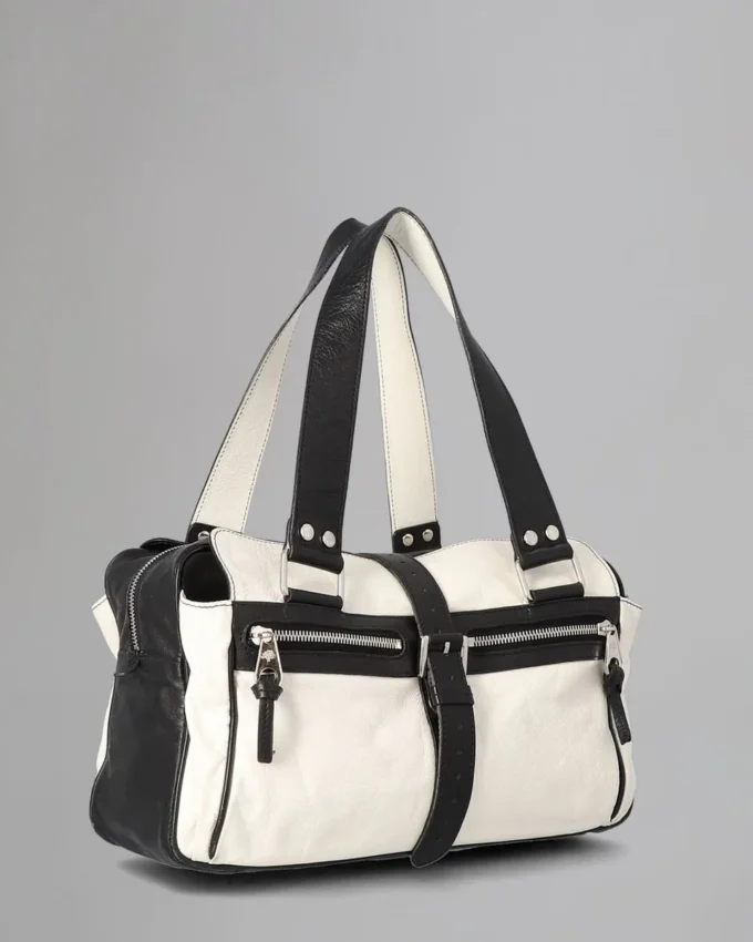 Mabel Pre-Loved White & Black Light Grainy Pre-Loved Bags Mabel Pre-Loved White & Black Light Grainy Pre-Loved Bags