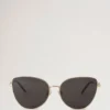 Maisie Sunglasses Gold & Dark Grey Metal Sunglasses Maisie Sunglasses Gold & Dark Grey Metal Sunglasses