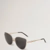 Maisie Sunglasses Gold & Dark Grey Metal Sunglasses Maisie Sunglasses Gold & Dark Grey Metal Sunglasses