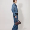 Meadow Small Shoulder Bag Black Cherry Natural Grain Meadow Small Shoulder Bag Black Cherry Natural Grain