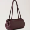 Meadow Small Shoulder Bag Black Cherry Natural Grain Meadow Small Shoulder Bag Black Cherry Natural Grain