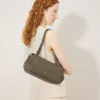 Meadow Small Shoulder Bag Linen Green Natural Grain Meadow Small Shoulder Bag Linen Green Natural Grain