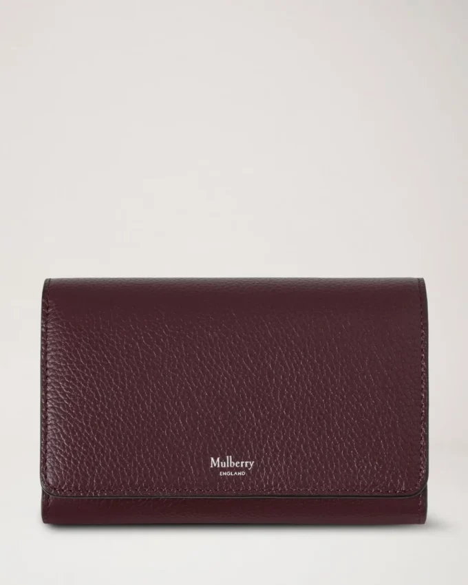 Medium Continental French Purse Black Cherry Small Classic Grain Medium Continental French Purse Black Cherry Small Classic Grain