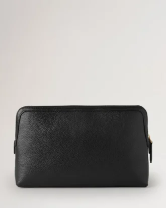 Medium Cosmetic Pouch Black Small Classic Grain