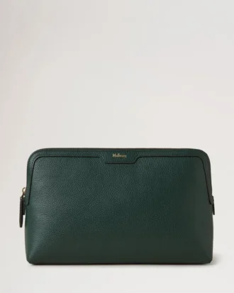 Medium Cosmetic Pouch Mulberry Green Small Classic Grain