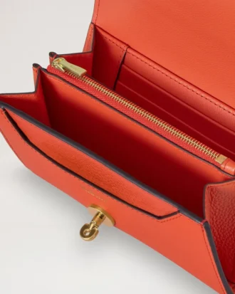Medium Darley Wallet Coral Orange Small Classic Grain