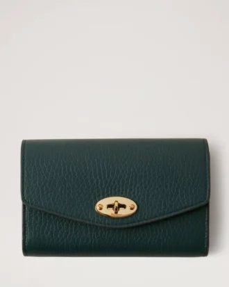 Medium Darley Wallet Mulberry Green Heavy Grain