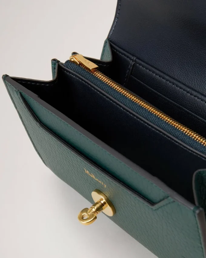 Medium Darley Wallet Mulberry Green Heavy Grain Medium Darley Wallet Mulberry Green Heavy Grain