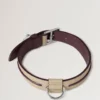 Medium Leather Dog Collar Dune & Oxblood Small Classic Grain Medium Leather Dog Collar Dune & Oxblood Small Classic Grain