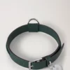 Medium Leather Dog Collar Mulberry Green Small Classic Grain