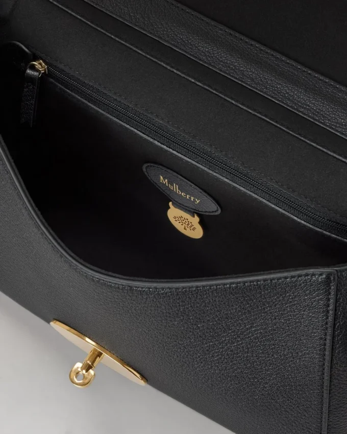 Medium Lily Black Glossy Goat Women Medium Lily Black Glossy Goat Women