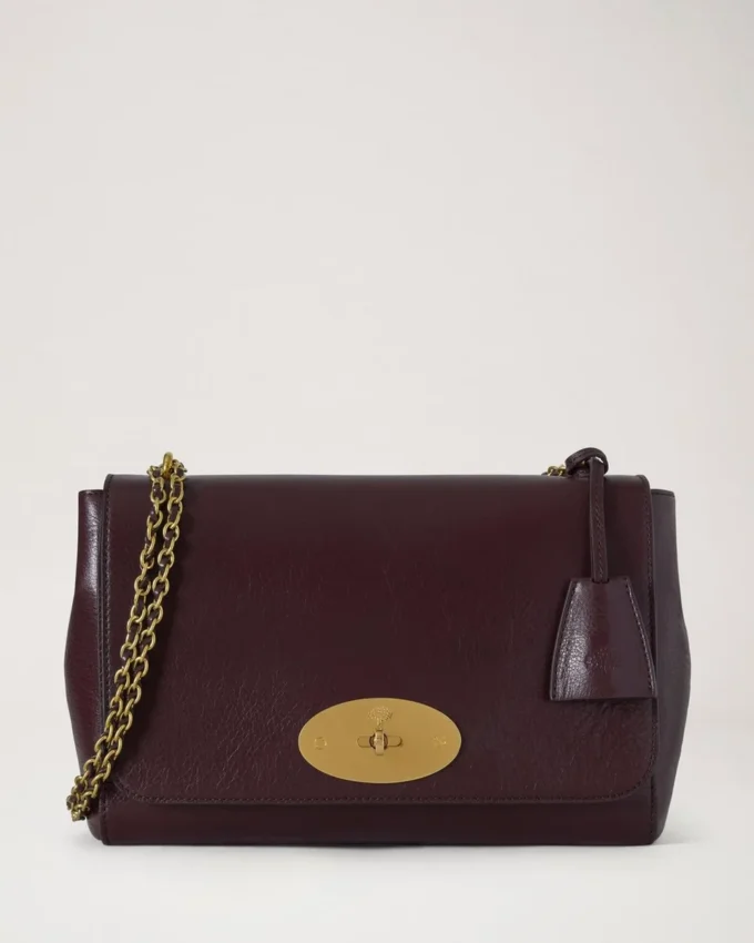 Medium Lily Oxblood High Shine Leather Women Medium Lily Oxblood High Shine Leather Women