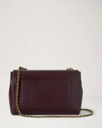 Medium Lily Oxblood High Shine Leather Women