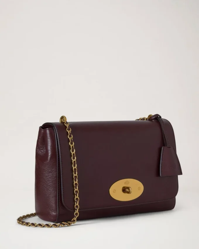 Medium Lily Oxblood High Shine Leather Women Medium Lily Oxblood High Shine Leather Women