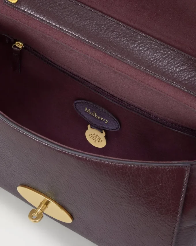 Medium Lily Oxblood High Shine Leather Women Medium Lily Oxblood High Shine Leather Women