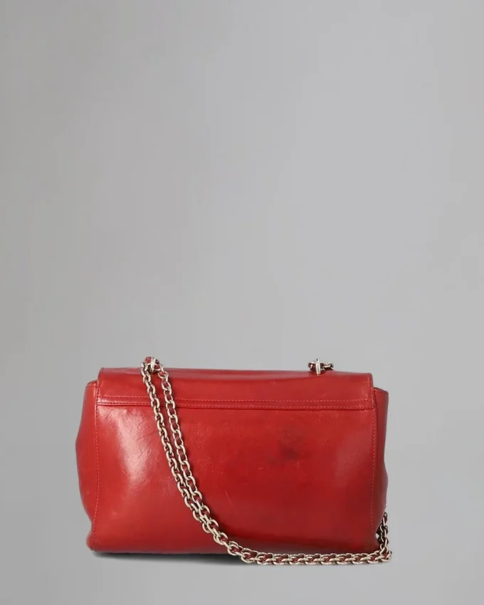 Medium Lily Pre-Loved Poppy Red Coloured Veg Tanned Medium Lily Pre-Loved Poppy Red Coloured Veg Tanned