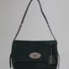 Medium Lily Top Handle Pre-Loved Mulberry Green & Black Leopard Suede Medium Lily Top Handle Pre-Loved Mulberry Green & Black Leopard Suede