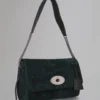 Medium Lily Top Handle Pre-Loved Mulberry Green & Black Leopard Suede Medium Lily Top Handle Pre-Loved Mulberry Green & Black Leopard Suede