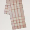 Mega Check Scarf Cashmere Taupe & Eggshell Cashmere Blend Mega Check Scarf Cashmere Taupe & Eggshell Cashmere Blend